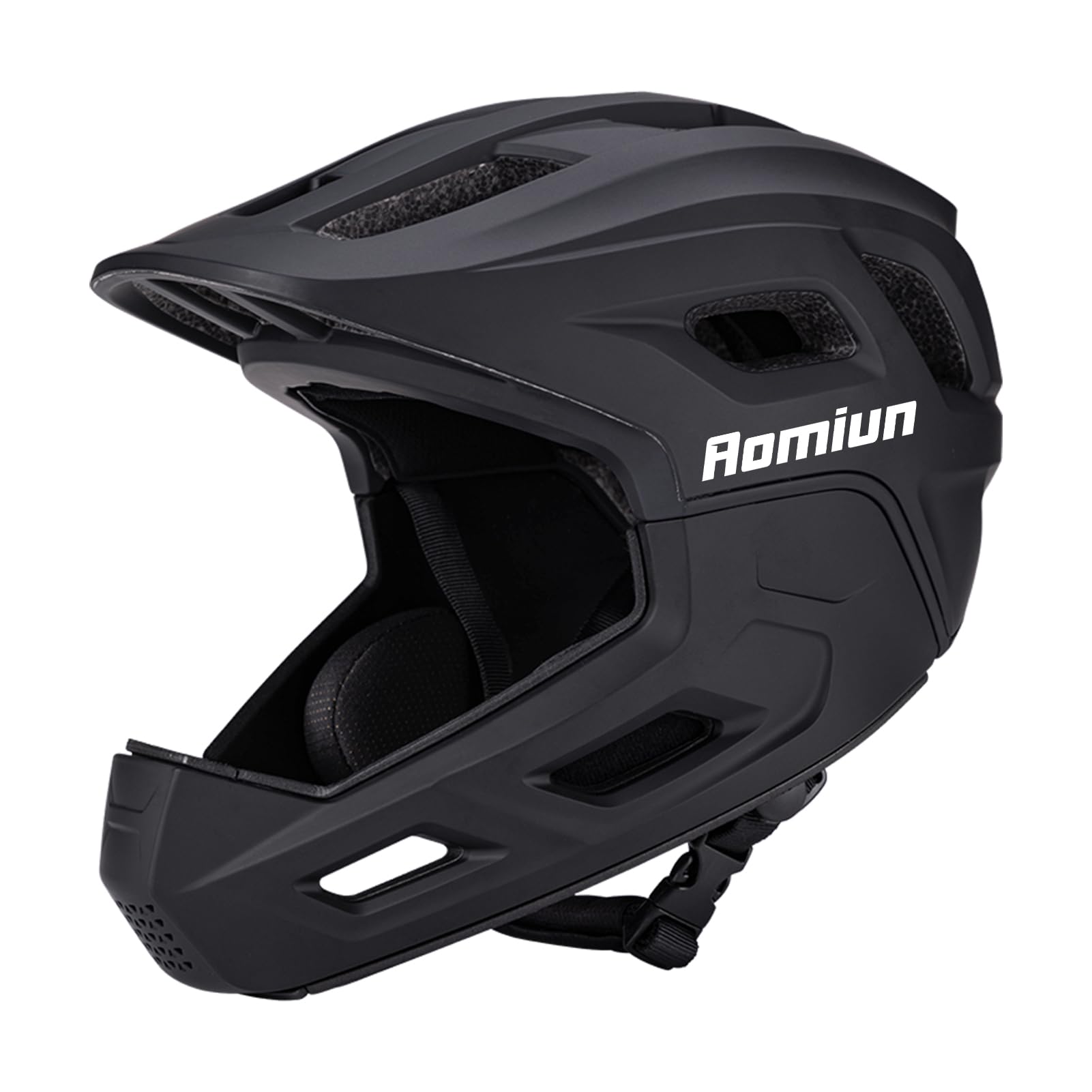 Aomiun Kids Full Face Helmet Detachable Childrens Bike Helmet Youth Protective Gear with Reinforced Chin Bar 18 Vents for Cycling Skateboarding 51-54cm (S)