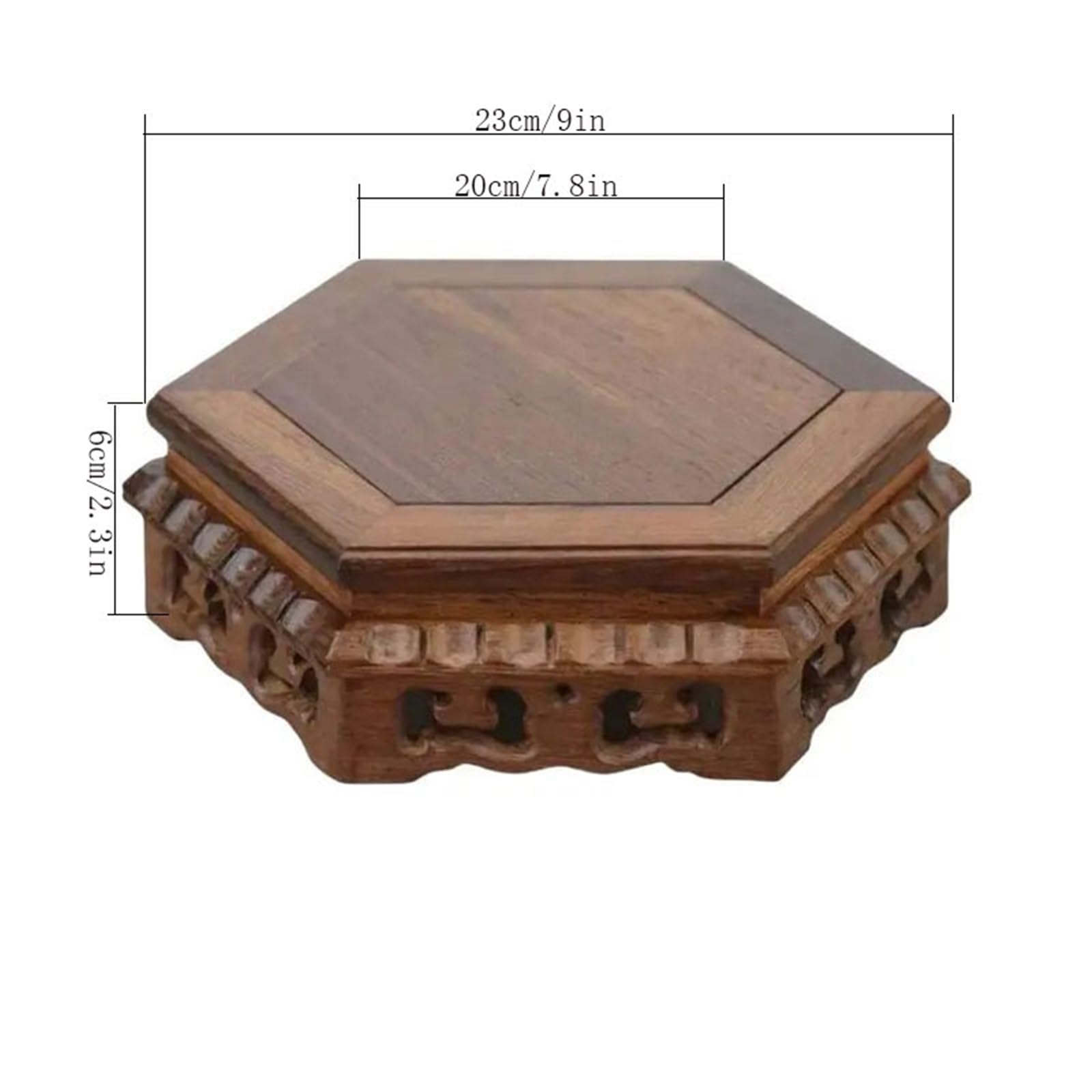 Wazon stojak na cokół miniaturowe drewniane podstawy kawa herbata cokół wazon bonsai stojak do sortowania dekoracja domu dekoracja domu (duży)