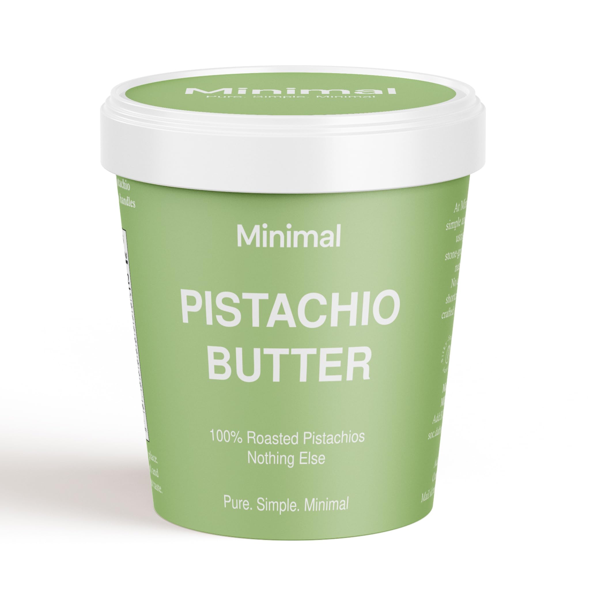 Minimal Premium Pistachio Butter - 200g 100% Natural Roasted Pistachios No Added Sugar & Preservatives Smooth & Creamy Stone Ground Pistachio Paste Use To Make Dubai Chocolate Kunafa