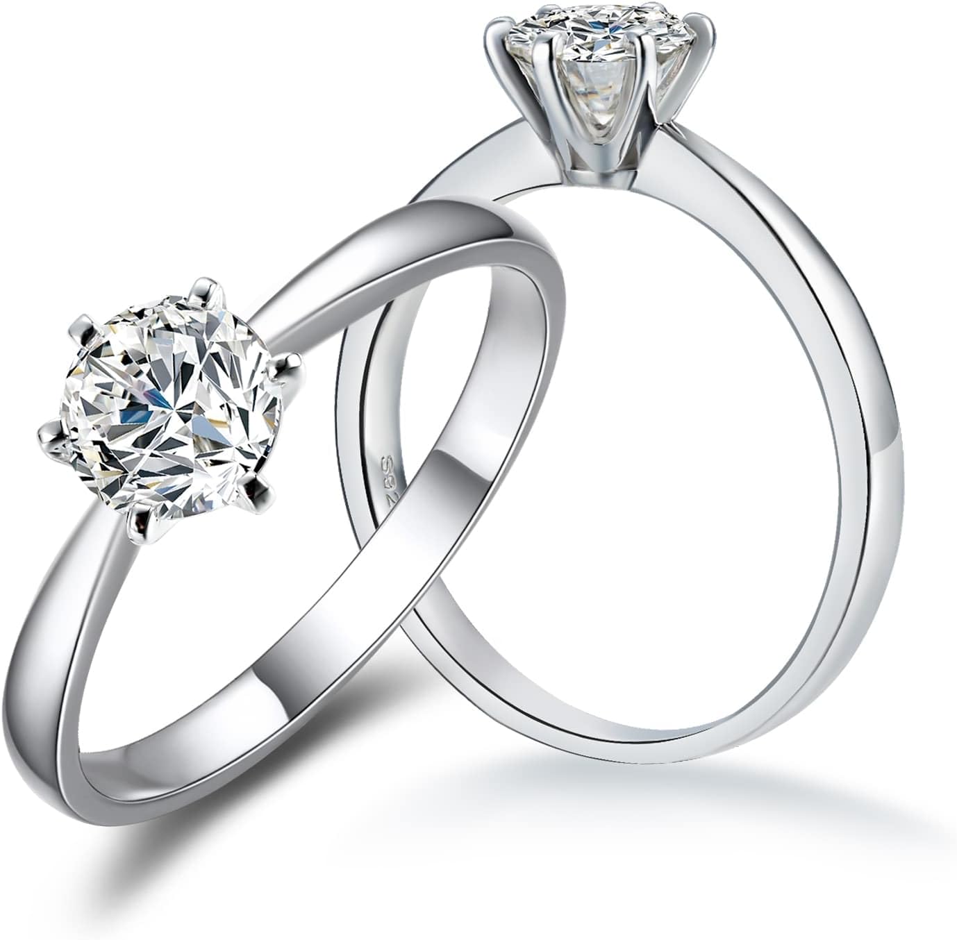 Atylyk 1CT Women's Moissanite Engagement Ring 925 Sterling Silver Big Flower Design Halo Wedding Band, D Color VVS1 Clarity