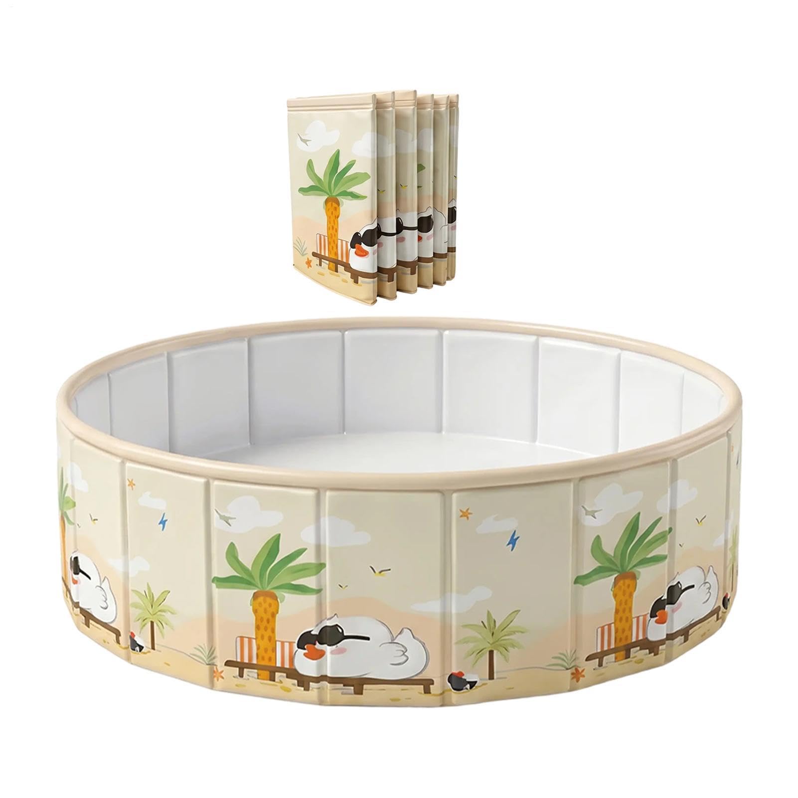 Faltbarer Swimmingpool - Welpen-Badewanne,Outdoor Hundepool | Geeignet für und Mädchen, Haustiere, Camping, Garten, Park, Rasen, Terrasse, Hof, Kindergarten und Party