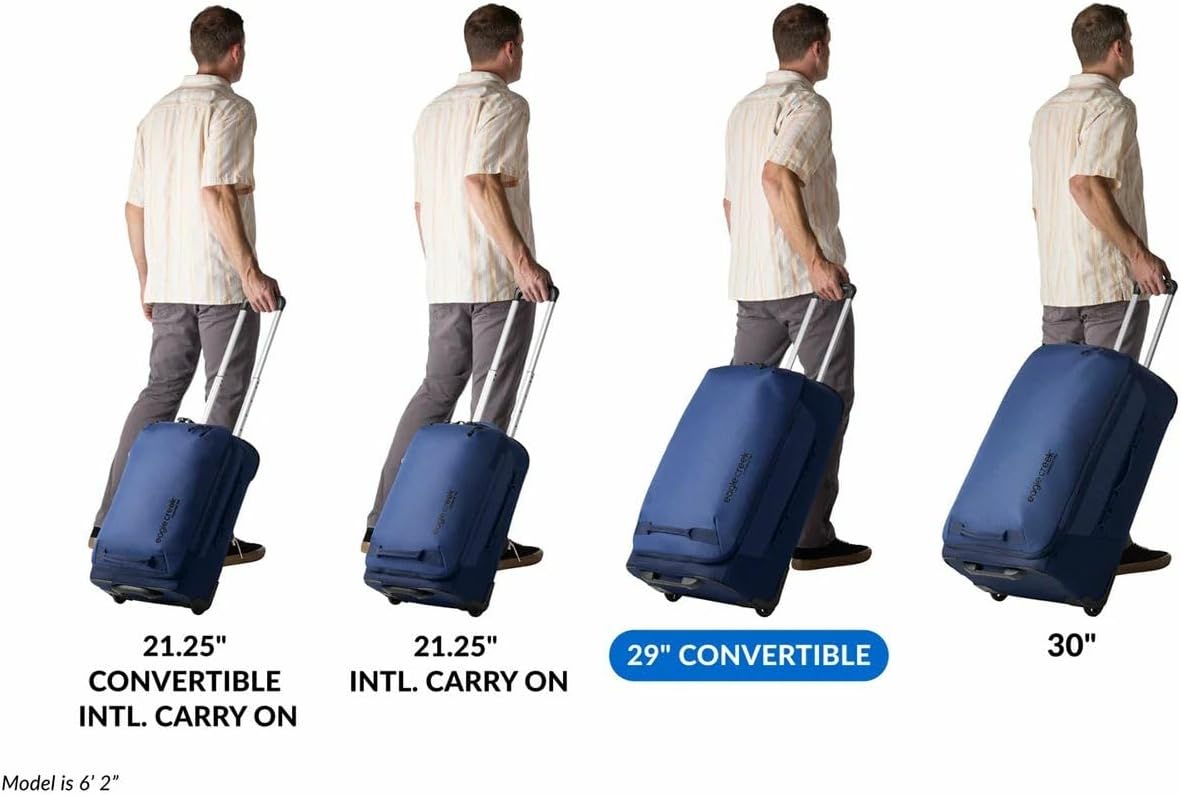 Eagle Creek Expanse 2-Wheel 29" Convertible Luggage Durable Luggage with Backpack Straps Water-Resistant, Expandable, Lockable Zippers Travel Gear Hauler - Pilot Blue