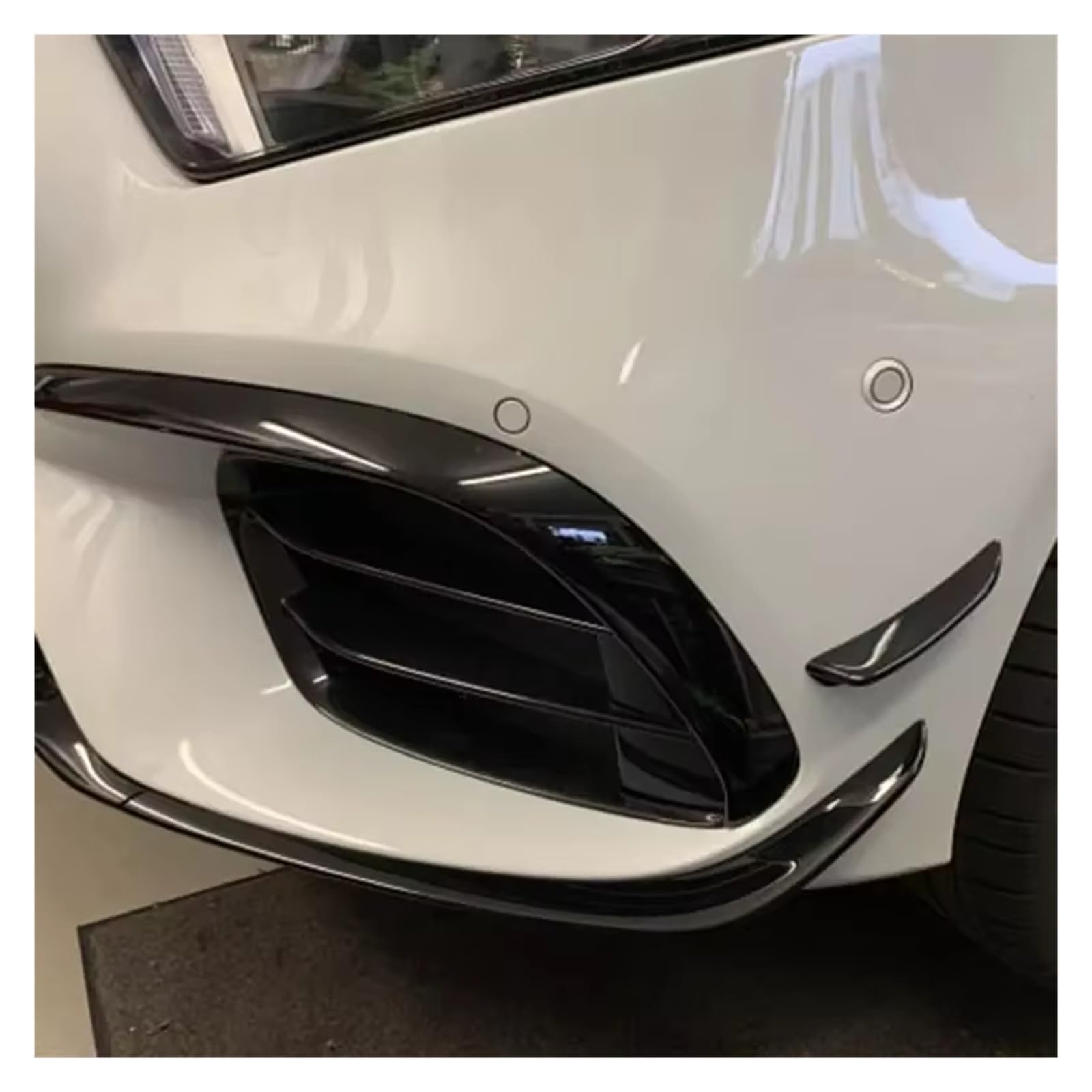 Alerón Lip Kit Defensa Delantera Negro Brillante Para Benz Clase A W177 Para AMG LINE 2018+ A45 Protector Parachoques Delantero Parachoques Delantero Spoiler