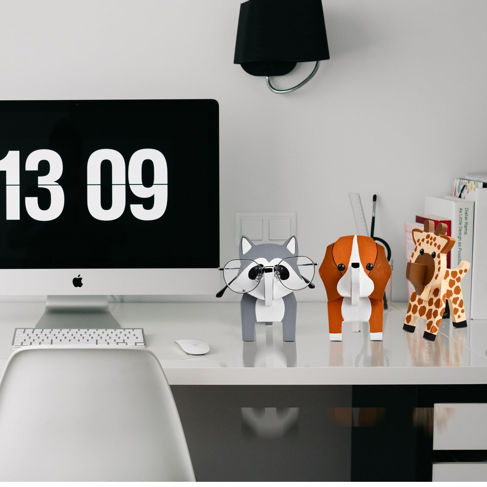 Portaocchiali In Legno A Forma Di Giraffa 3D - Design Artistico Per Casa E Ufficio, Fatto A Mano - Foto 9