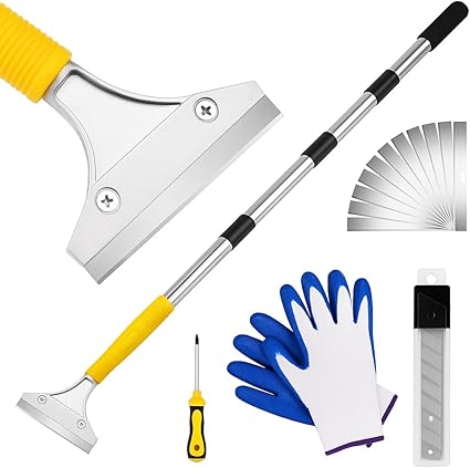 DIYSELF Scraper Tool 5.4ft (65in) Adjustable Floor Scraper Long Handle