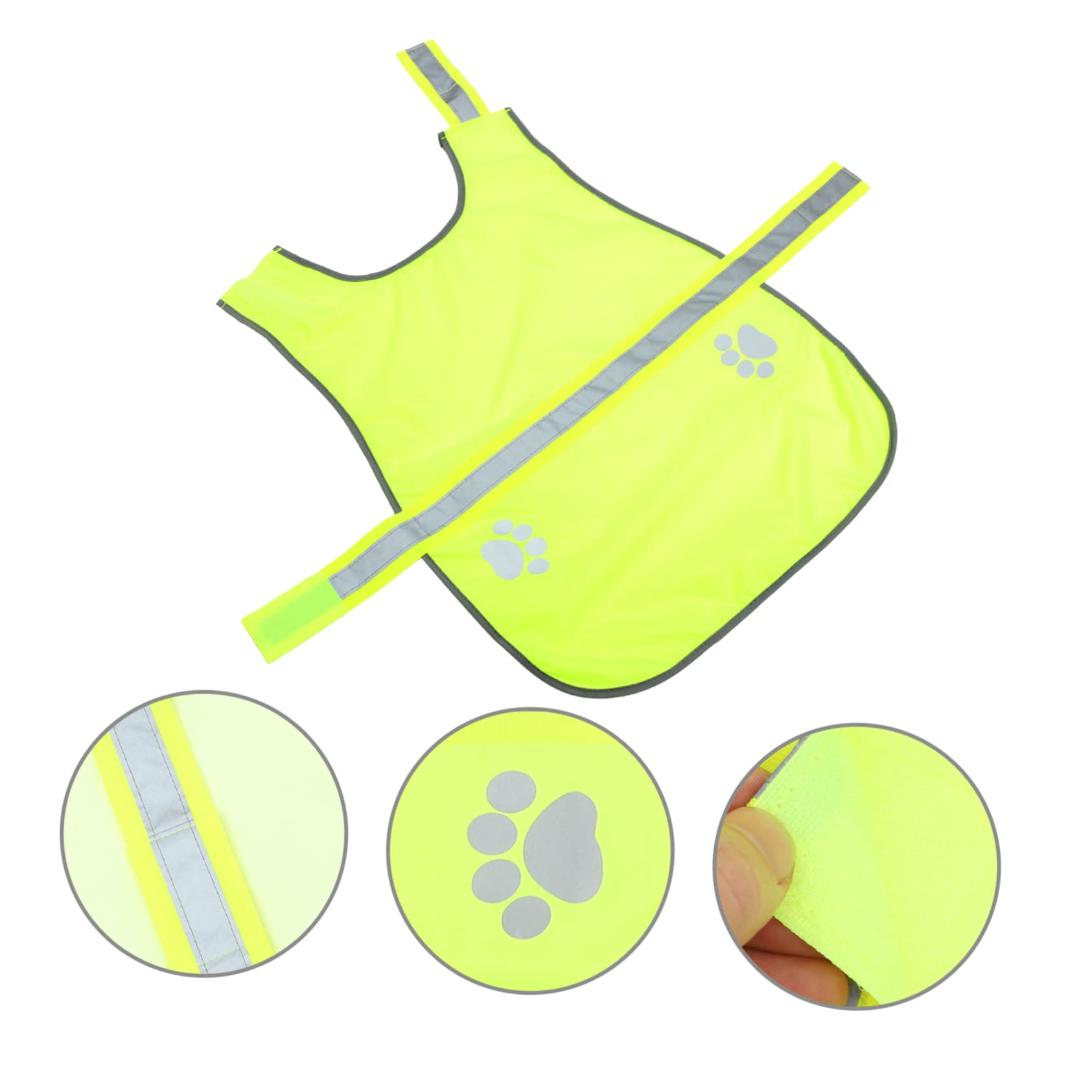 Sosoport 3piezas Chaleco Reflectante para Perros y Transpirable Ropa Fluorescente De Alta Visibilidad para Mascotas para Paseos Nocturnos y Actividades Al Aire