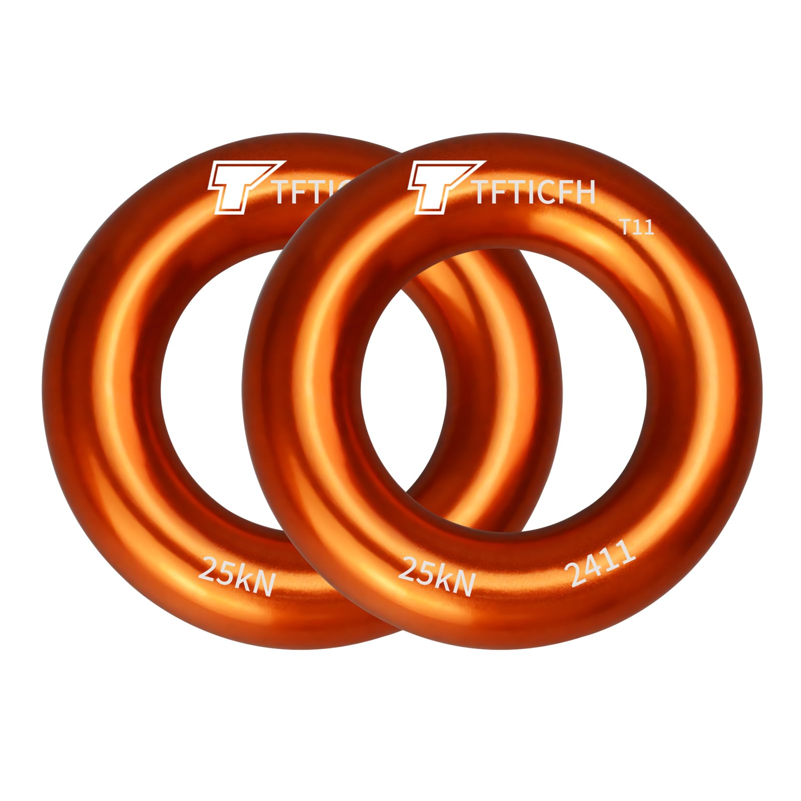 TFTICFH 25kN Rappel Ring, Aluminum Climbing O-Ring, High Strength Durable Tension Ring for Rock Climbing Arborist Hammock Rescue Slackline Rigging