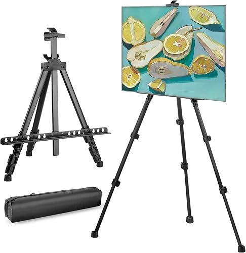 Miniatura 1 de Artist Easel Stand - Metal Tripod Easel for Painting Canvas,Adjustable Height from 17-63 inches,Portable Easel with a bag for Table-top&Floor