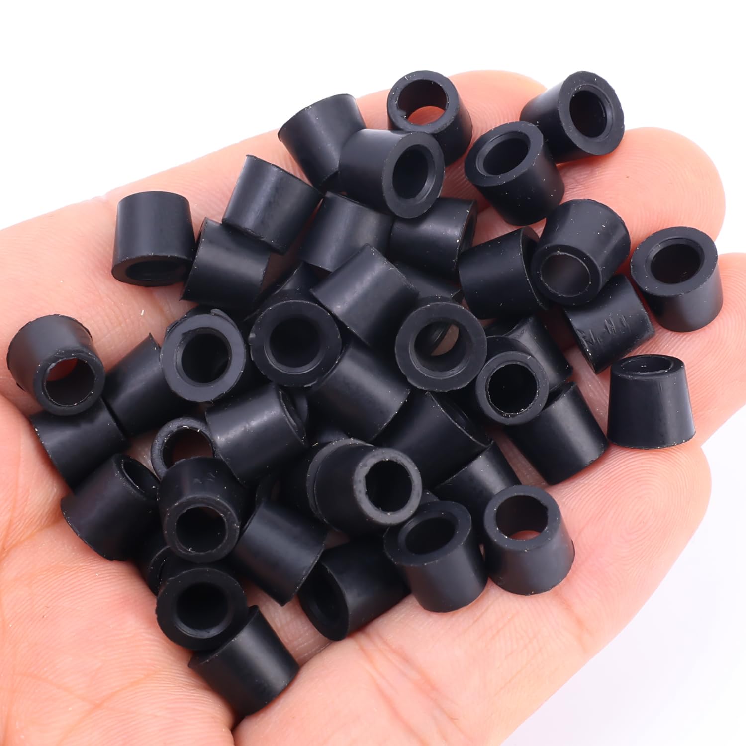 Car Repair Kit 1/4 Inch Charging Hose Valve Gasket Seal Manifold for Air Conditioning System Replacement Automotive Parts(Black-500pcs)