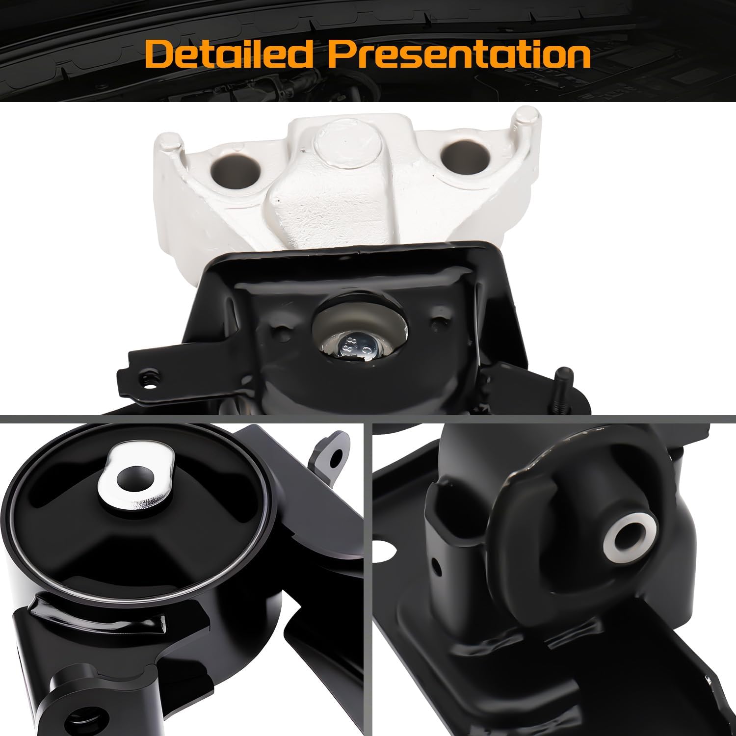 4PCS Engine Motor Mount & Automatic Transmission Mount Set Compatible with Toyota RAV4 2006 2007 2008 2.4L L4, Replace# 1236128250, 1230528240, 123710V020, 1237228220