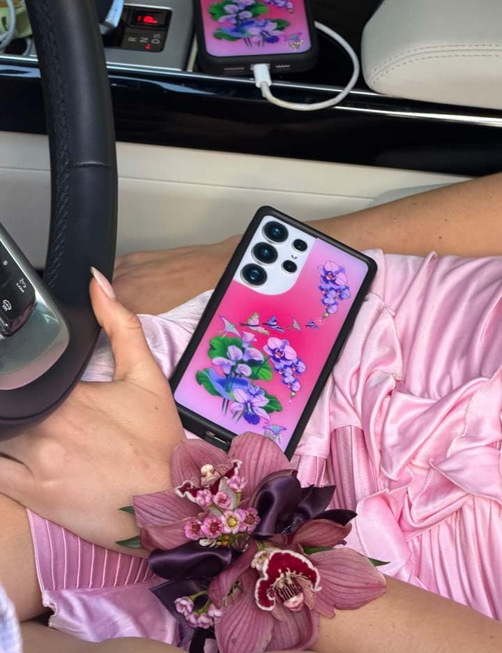 Image of Wildflower Cases - Compatible with iPhone 16 Pro Max | Protective Black Bumper, 6.5ft Drop Test Certified, Women Owned Small Business | Butterfly Dreams