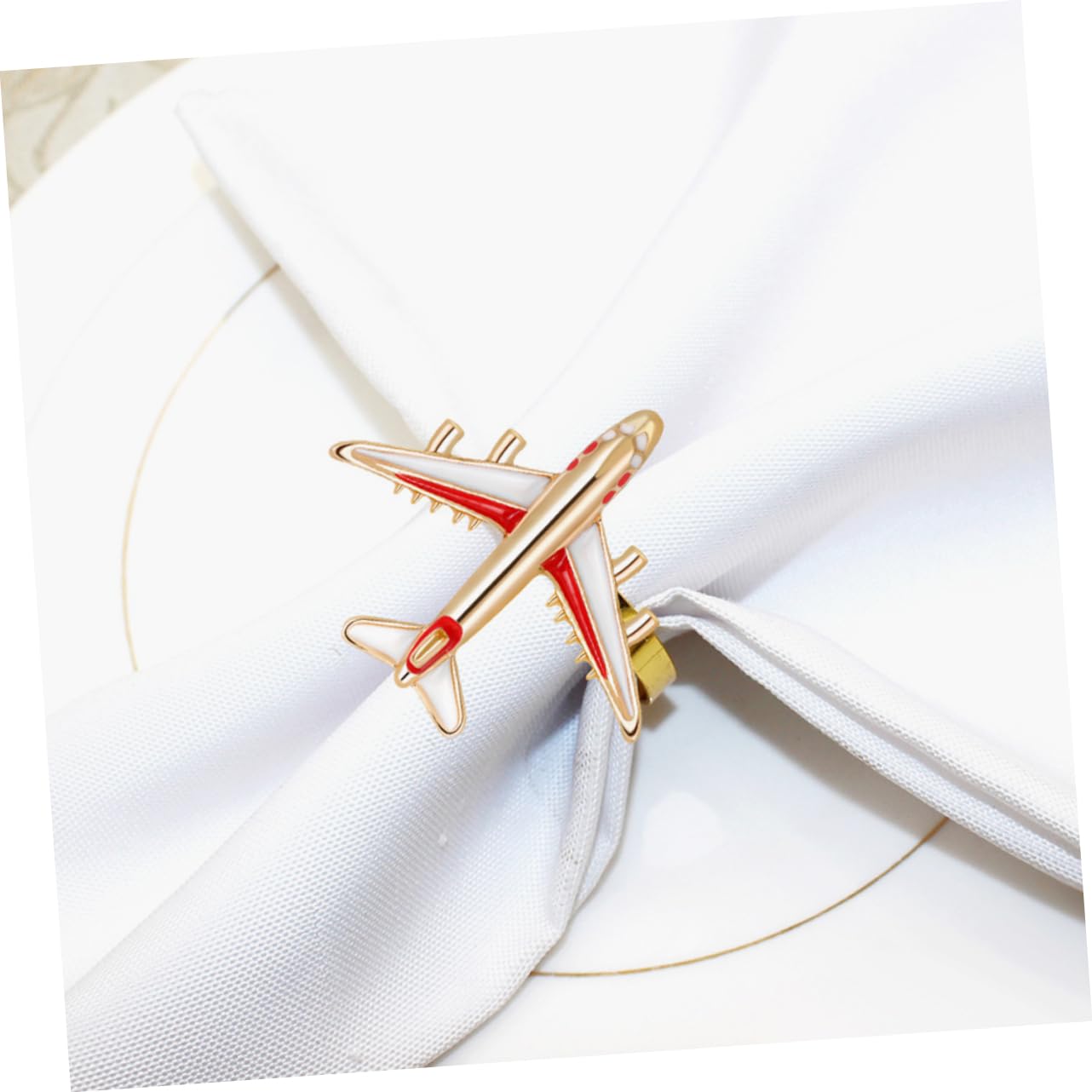 BESTOYARD 20piezas Servilletero Forma De Avión Anillo para Servilletas Decorativo para Mesa De Comedor para Bodas y Reuniones Familiares