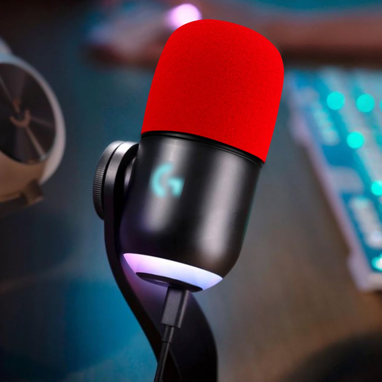 LEFXMOPHY Para-brisas vermelho para Logitech G Yeti GX Dynamic RGB