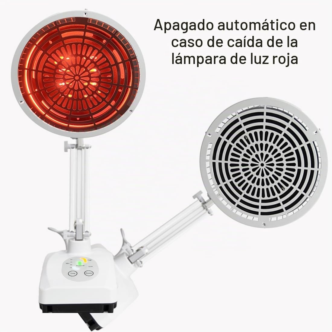 Lámpara de calor infrarroja de 300W, lámpara de luz roja TDP, ángulo y potencia ajustables, dispositivo de terapia para aliviar la tensión en la espalda, hombros, rodillas y cuello