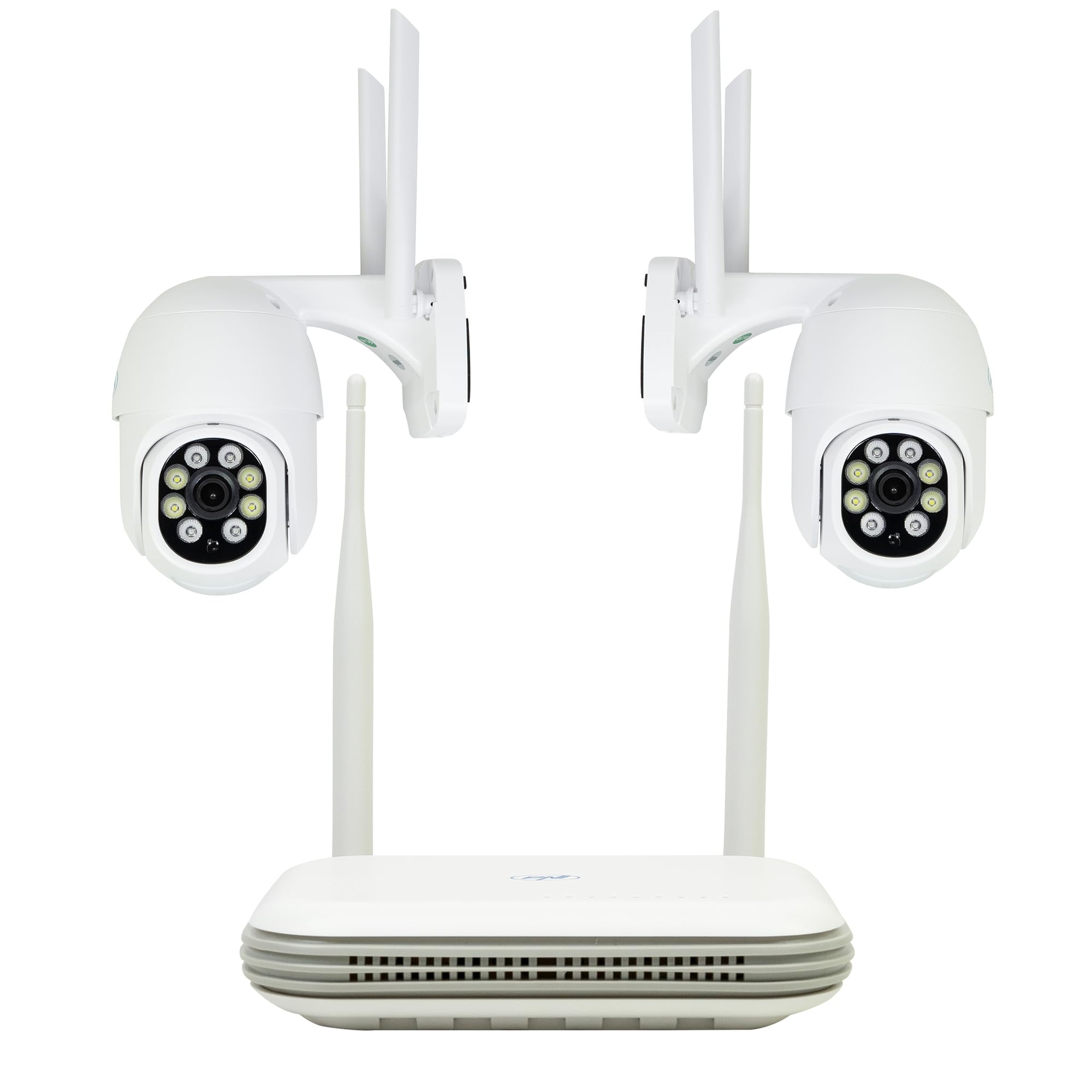 PNI Kit de videovigilancia inalámbrico House WiFi800 NVR 2 cámaras IP840 Exterior 8MP 4K IP65
