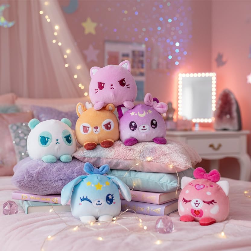 Image of TeeTurtle Starlight Kingdom Magical Girl Series Reversible Plushie Mystery Box - 3-Inch Blind Box Plush with Embroidered Details - Cute Collectible Surprise Toy for Kids, Teens, and Adults