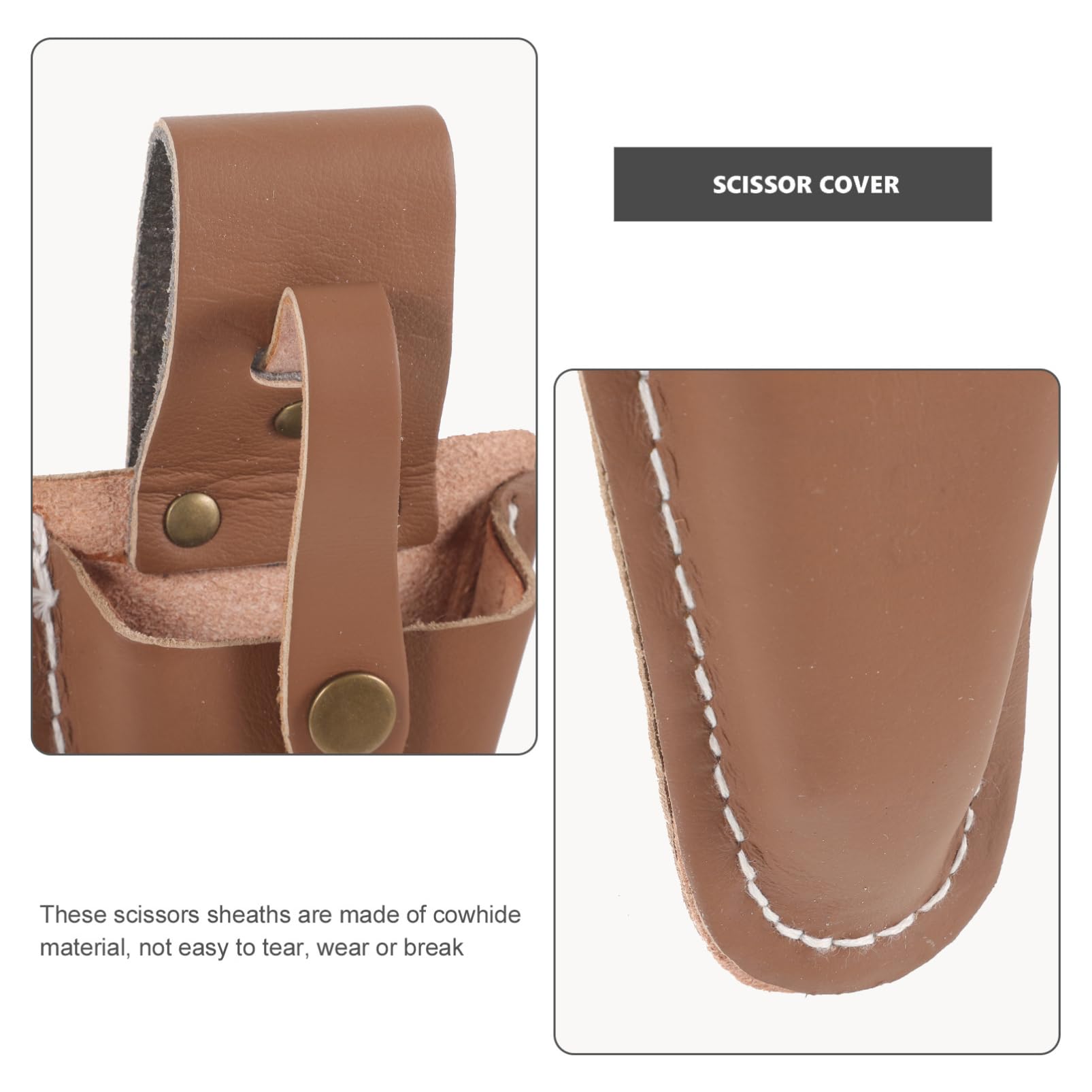 Yardwe 8 Piezas Bolsa De Herramientas De Piel De Vacuno Con Juego De Tijeras Funda Podadora Vaina De Tijeras Funda Para Tijeras Caja De Tijeras De Podar Funda De Tijera Cuero