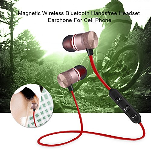 Vbestlife Magnet Wireless Earphones, Bluetooth Sports Headset for Android(Gold), golden - Image 3