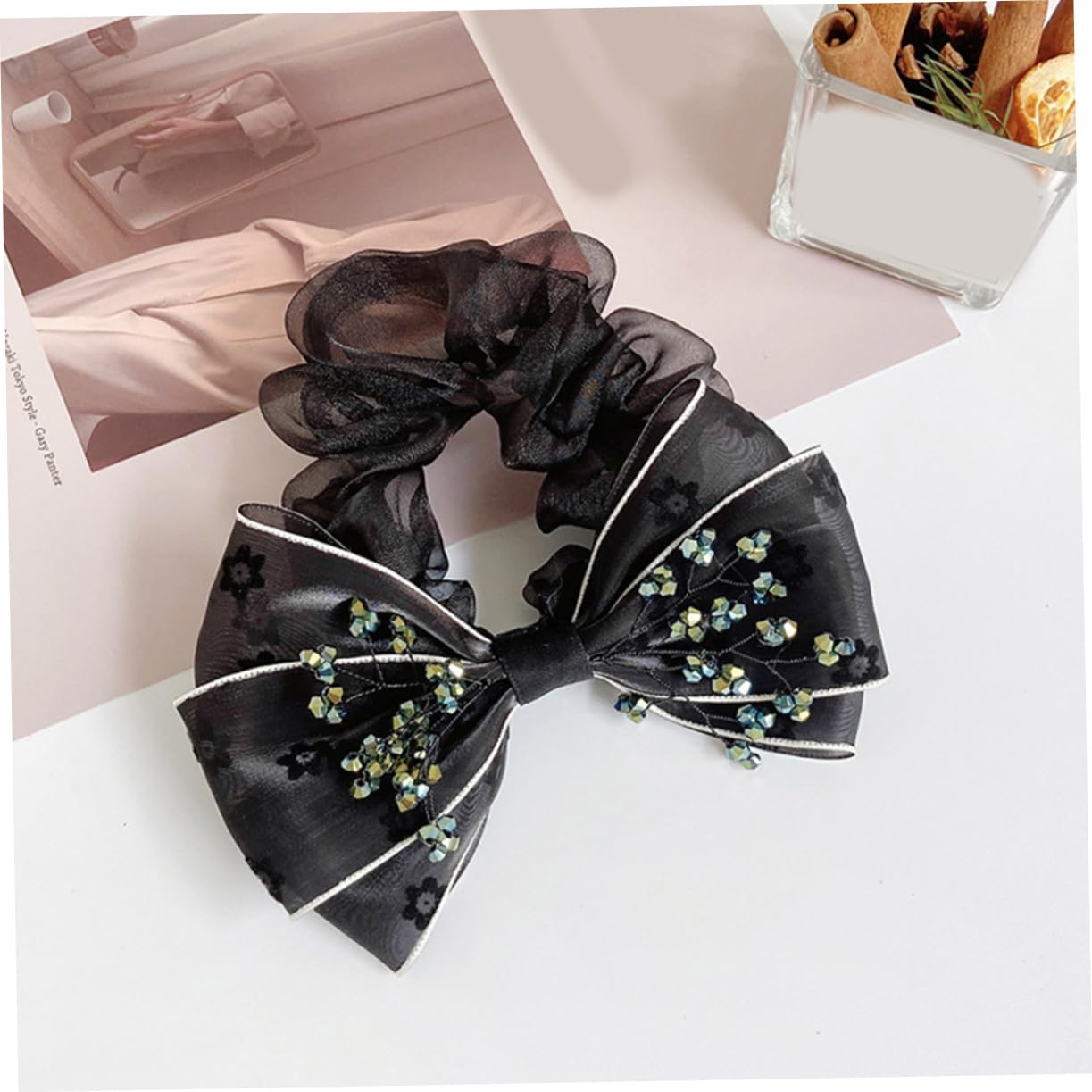 MAGICLULU 5 Sets Haarspangen Mit Schleife Haarband Haarseile Satin-haargummis Stilvolles Haar-accessoire Für Frauen 2 Stück * 5