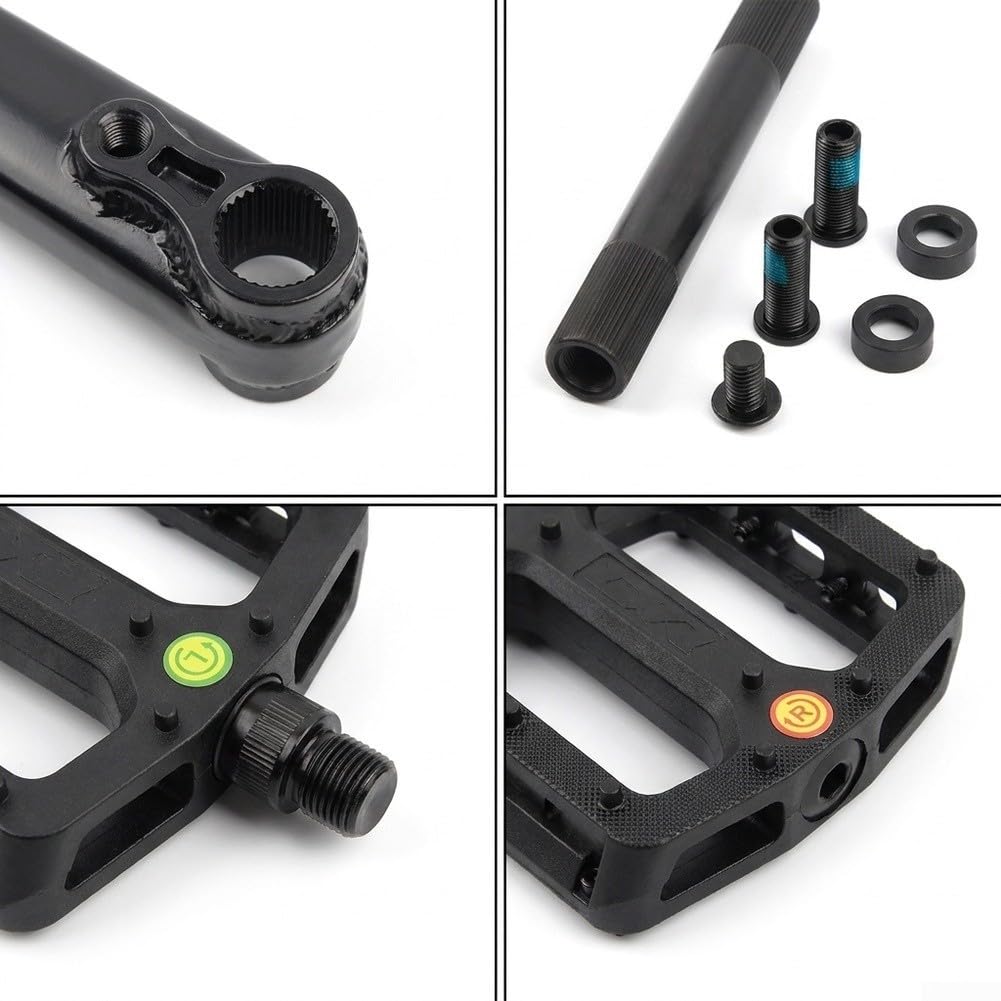 Manovella per bicicletta, lunghezza 170 mm, 48 denti, con asse da 19 mm | Per acciaio al cromo molibdeno premium, alta durata, resistente alla deformazione, include movimento centrale
