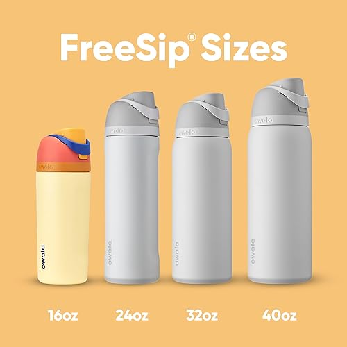 Miniatura 5 de Owala Kids FreeSip - Botella de agua aislada de acero inoxidable con popote para deportes, viajes y escuela, botella de agua deportiva sin BPA, 16