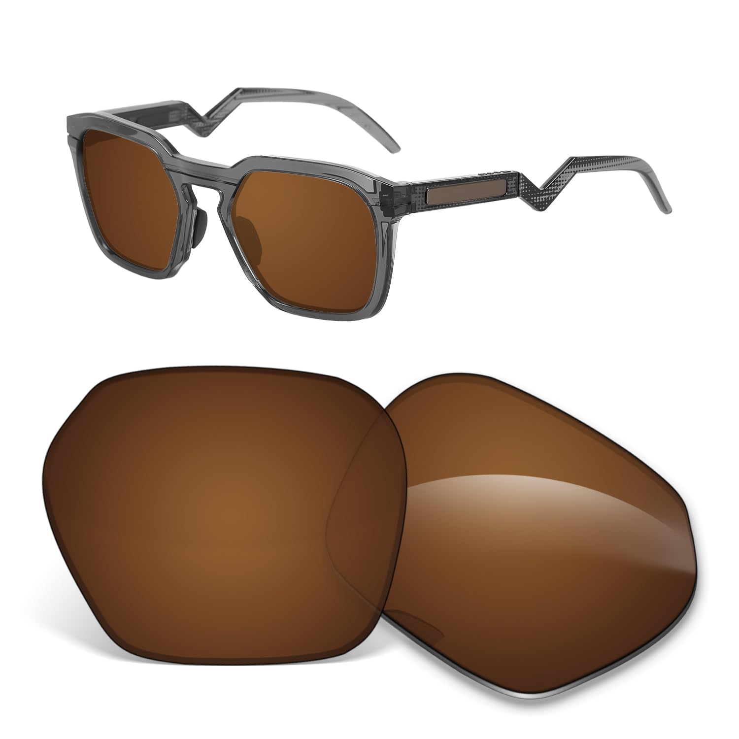 Verres de rechange de 1,5 mm compatibles avec les lunettes de soleil Oakley HSTN SQ OO9533 54 mm, anti-rayures et résistantes aux chocs