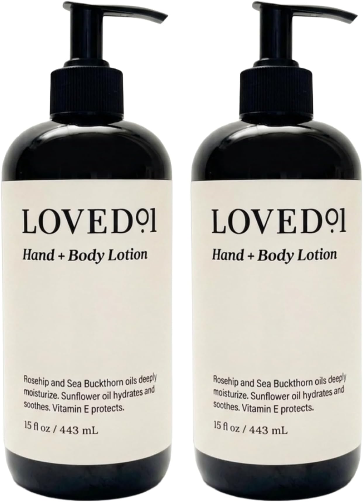 Loved01 Hand & Body Lotion, John Legend Skincare, Fragrance-Free, Fast-Absorbing and Non- Greasy Moisturizer, Oprah's Favorite Things, Blended with Shea Butter, Jojoba Oil & Vitamin E, 2-Pack (15 oz)