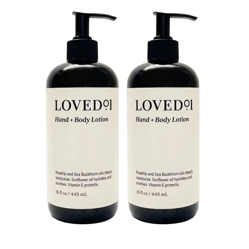 Loved01 Loção para Mãos e Corpo com Manteiga de Karité e Óleo de Jojoba — Pacote com 2