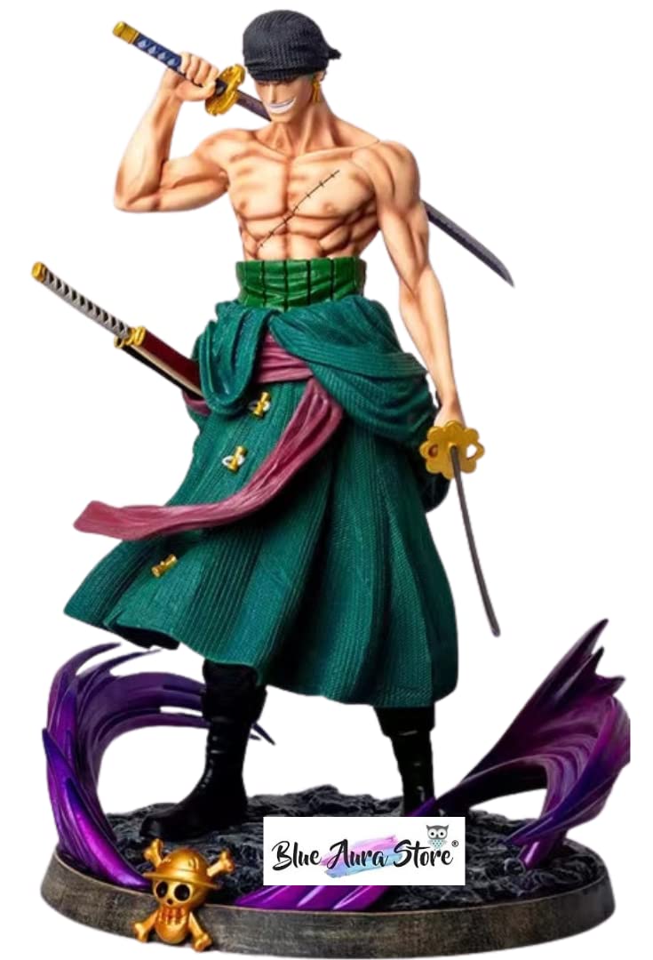 Blue Aura One Piece Zoro Action Figure with Changable Face (Assembly Required) Height -21CM PVC Multicolour Collectible (Zoro On Stone) (B0BQWYRKF2) Amazon Price History, Amazon Price Tracker
