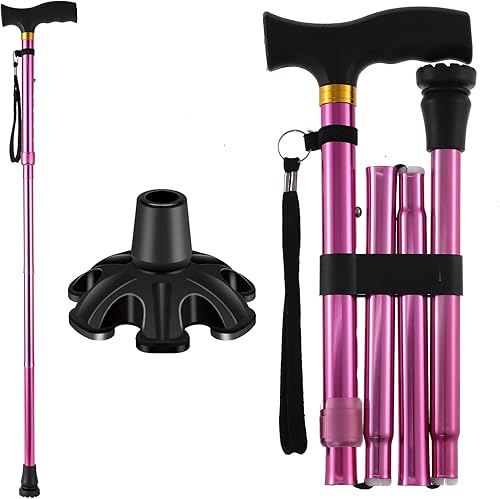 Miniatura 7 de Walking Cane LIXIANG Cane para hombremujer  Ayuda para la movilidad y la vida diaria  Bastón plegable de 5 niveles de altura ajustable  Cómodo