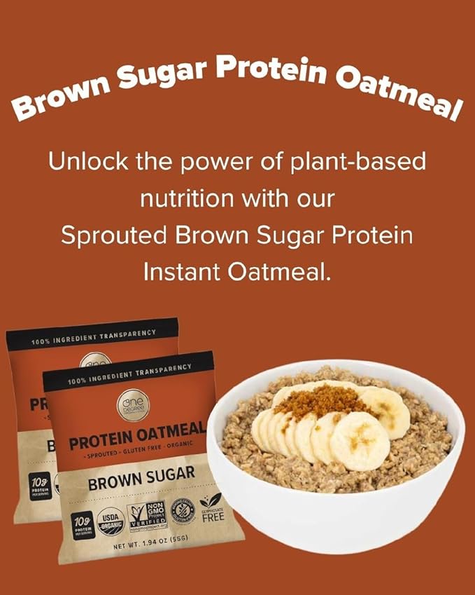 One Degree Foods Avena Instantánea Orgánica Sin Gluten Proteína 38.7 oz Pack Variedad miniatura 4