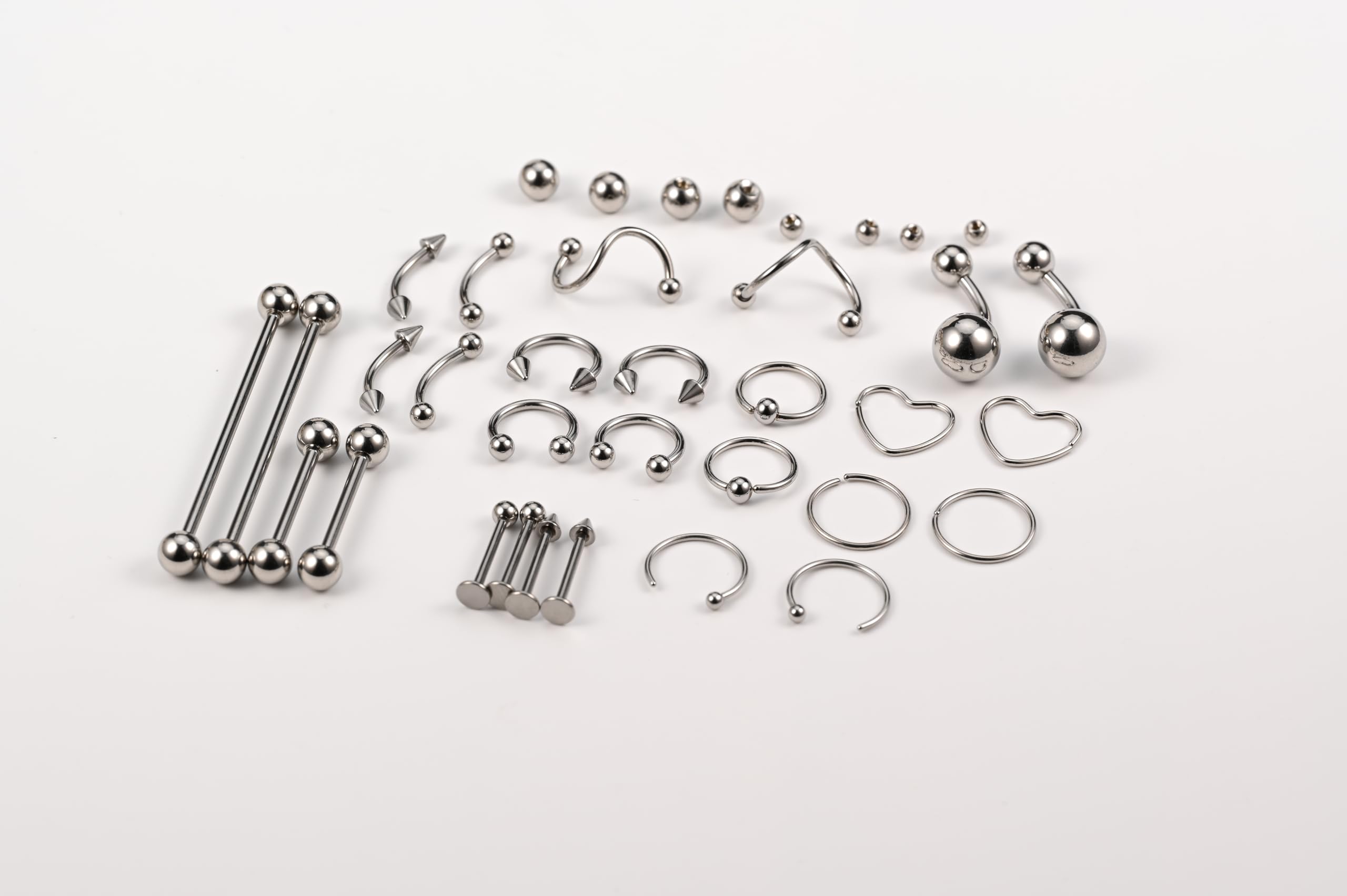 Set di pinze per piercing da 3 mm, 4 mm, 5 mm, pinza per piercing a sfera, pinza per apertura dell'anello per viti on off, piercing a sfera, pinzetta per piercing a sfera