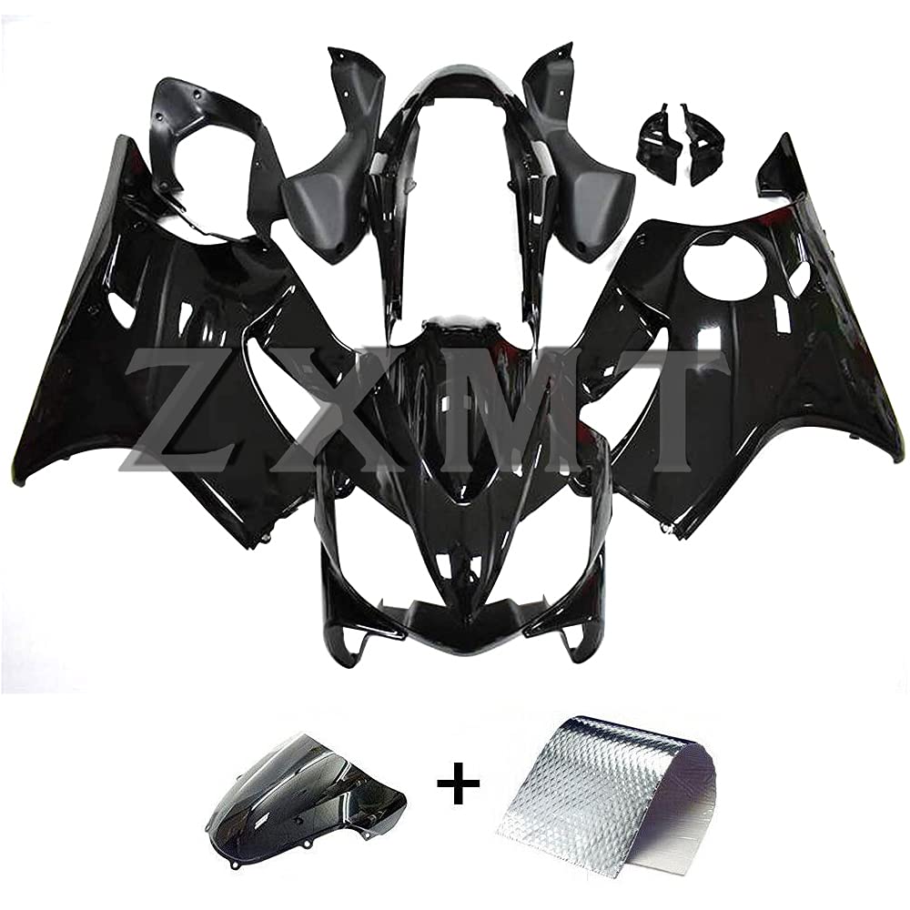 ZXMT Motorcycle Fairing Kit Glossy Black Fairings for Honda CBR600 F4I 2004 2005 2006 2007