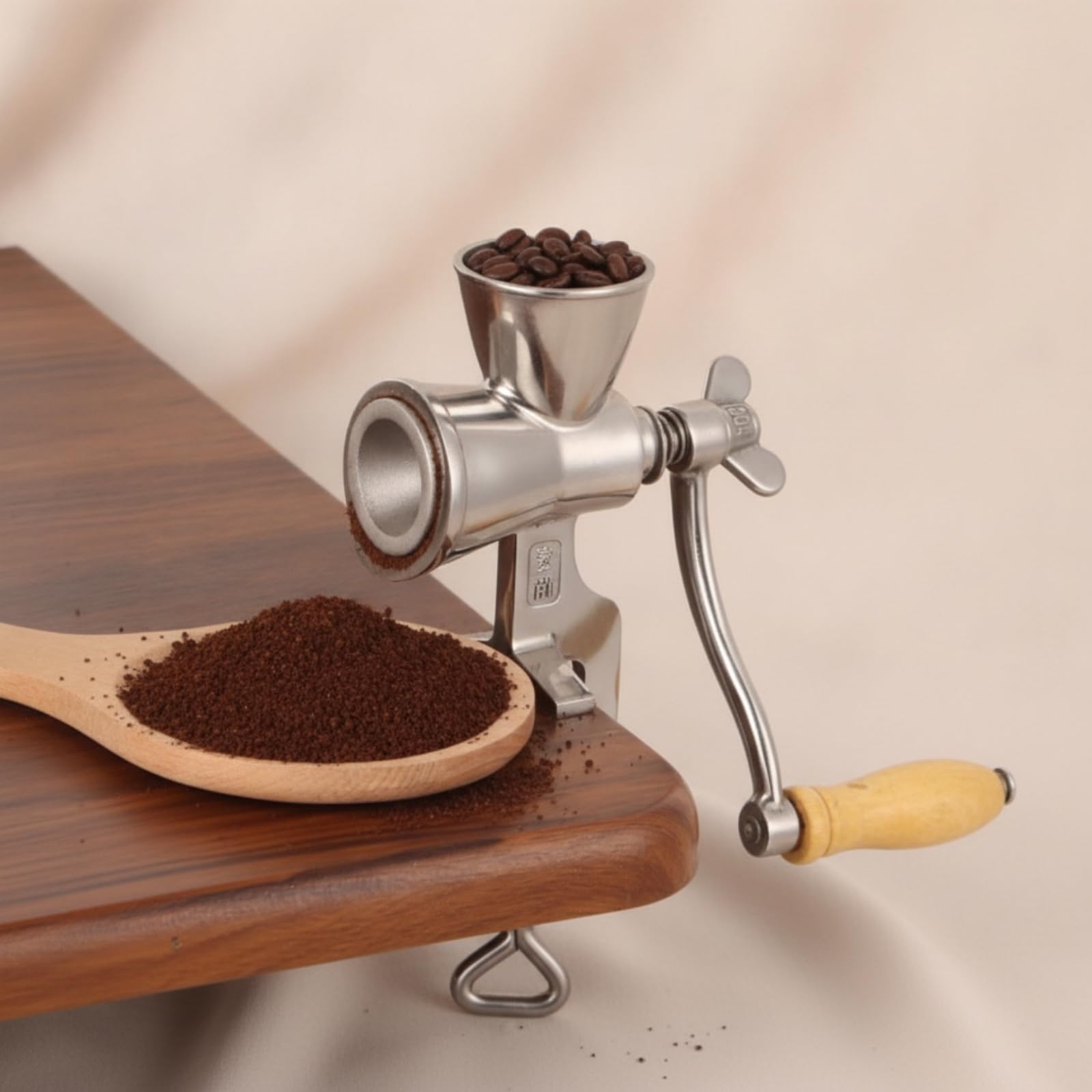 Manual para Café Manual Compacto Acero Inoxidable con Abrazara Ajustable para Café con Palanca Cocina, Cámping
