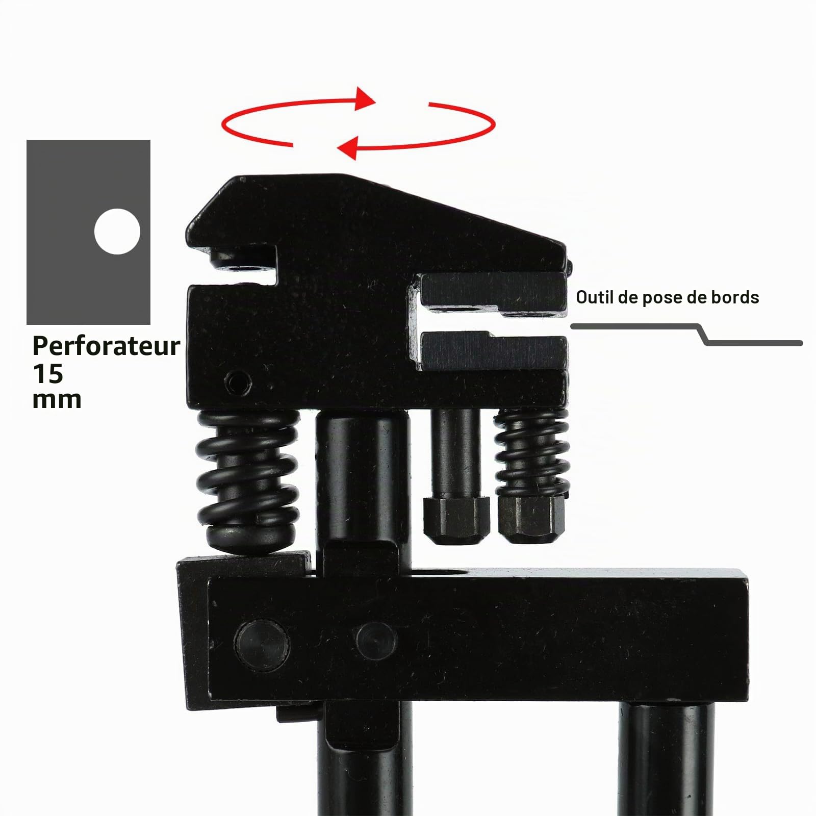 FreeTec 2 en 1 Pince à Soyer et à Poinçonner, Ø5 mm Pince à Poinçonner Metal, Pinces à Sertir Pinces à Soyer la Tôle pour Réparation de Carrosserie (Rouge)