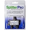 SplitterPRO - Divisores digitales profesionales instalan todos los días en los EE.UU. Divisor de cable coaxial de 2 vías, 1 GHz para HDTV/4K/8K TV, Internet de alta velocidad (no para conexiones de