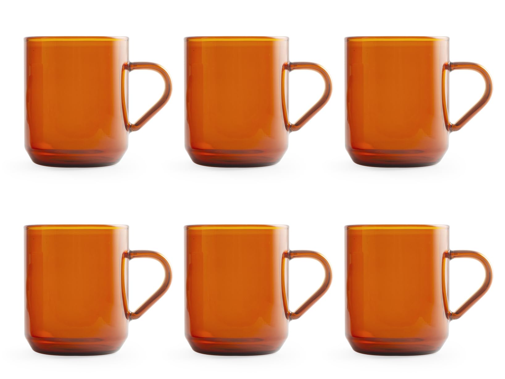 H&H Amber Set Of 6 Modern Cc300 Mug