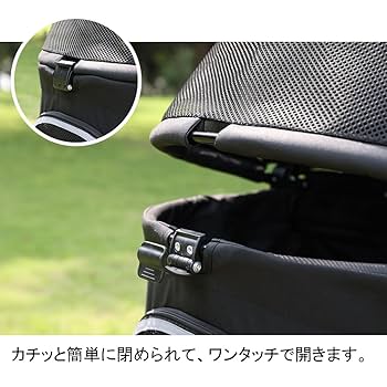 ペット カート キャリー 黒 小動物 ワンタッチ折 前輪360° 後輪ブレーキ付 Amazon.co.jp: ペットカート 分離型 折りたたみ 前輪360°後輪