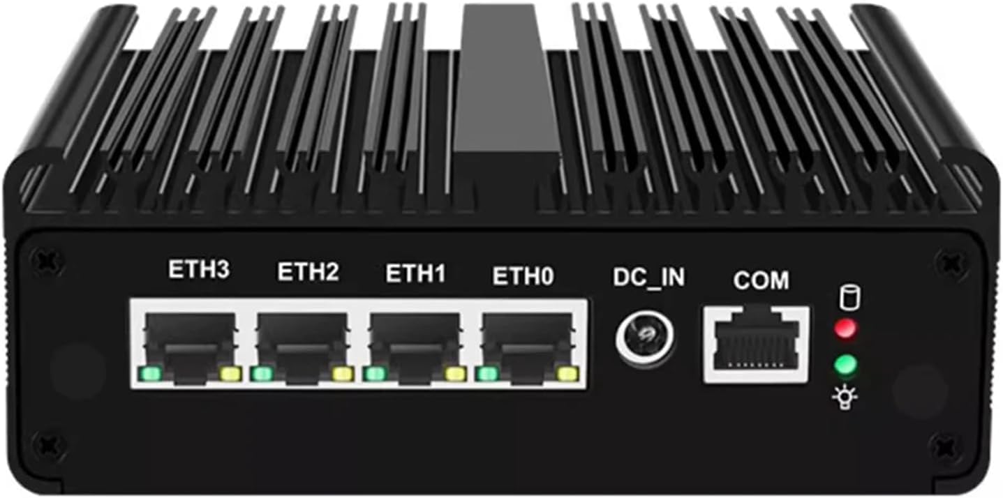 Fanless Mini PC 12th Gen Alder Lake-N N100 Firewall Mini PC Router 4 * i226-V 2.5G LAN, 1 * RJ45 COM, 16GB DDR5 128GB NVMe, Support PF-Sense OPNsense - Image 5