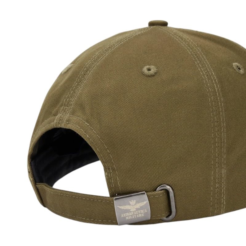 Aeronautica Militare Cappello Uomo HA1223 07198 Cappellino Dark Olive in Cotone con Applicazioni