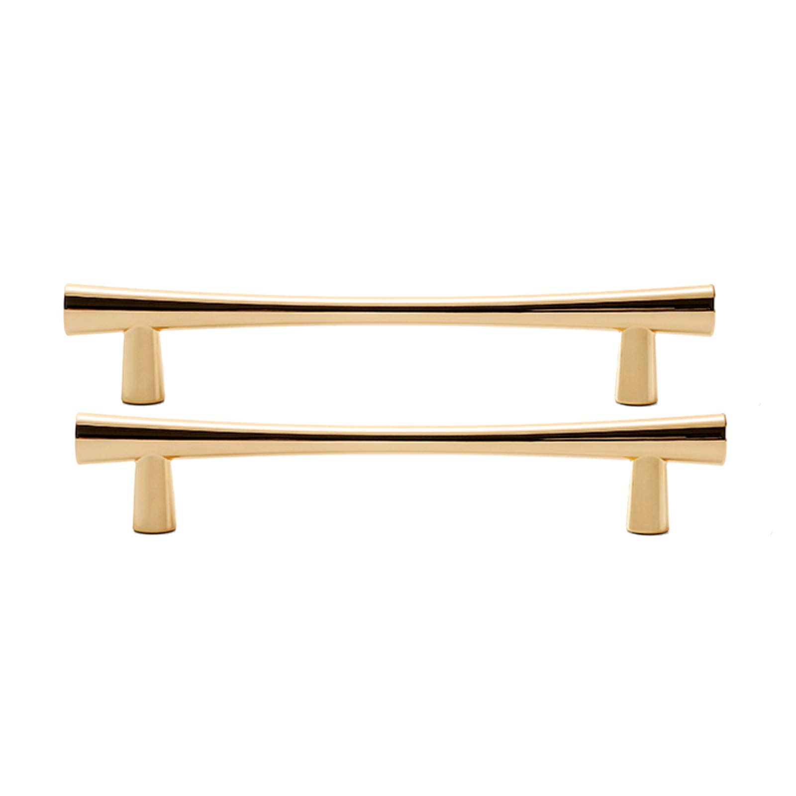 Voplivat One Color Kitchen Cupboard Handles, 2 Bow Cabinet Pulls, Zinc Alloy, Golden, Multiple Sizes(Hole Distance 128Mm)