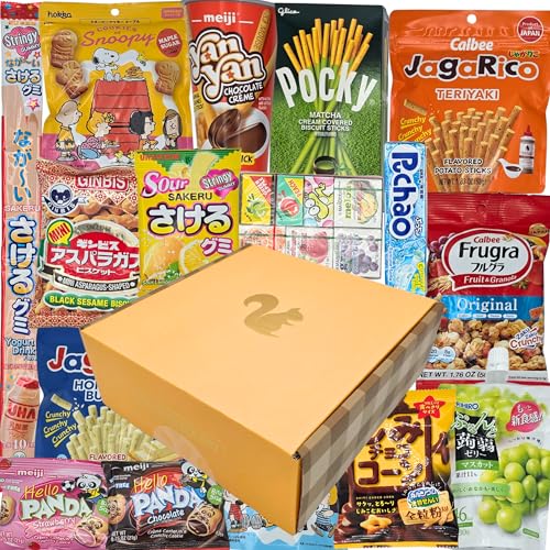 DOTORI SNACK BOX Premium Full-Size Snacks (2.5 lbs) - Japanese & Korean Flavor Journey | Assorted Sweet Candies, Biscuits & Crisps | Care Package for Birthday, College, Office or Treat Yourself