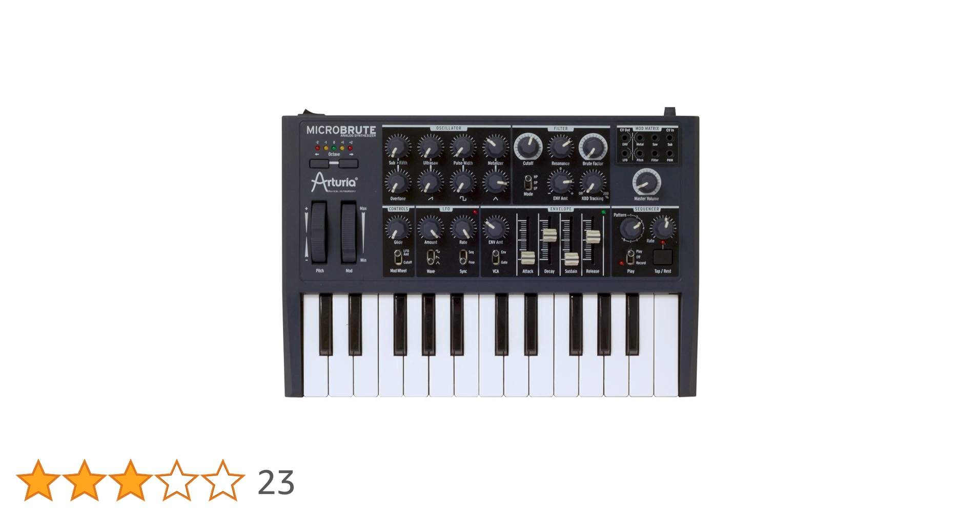 Amazon.co.jp: ARTURIA キーボード シンセサイザー MICROBRUTE 25鍵