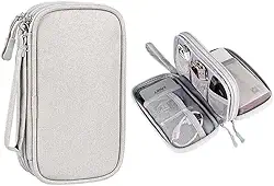 Bolsa Organizadora para acessórios eletrônicos Portátil e Impermeável - Organizador para Cabos e Acessórios, eletrônicos, unidades USB e carregadores (Cinza)