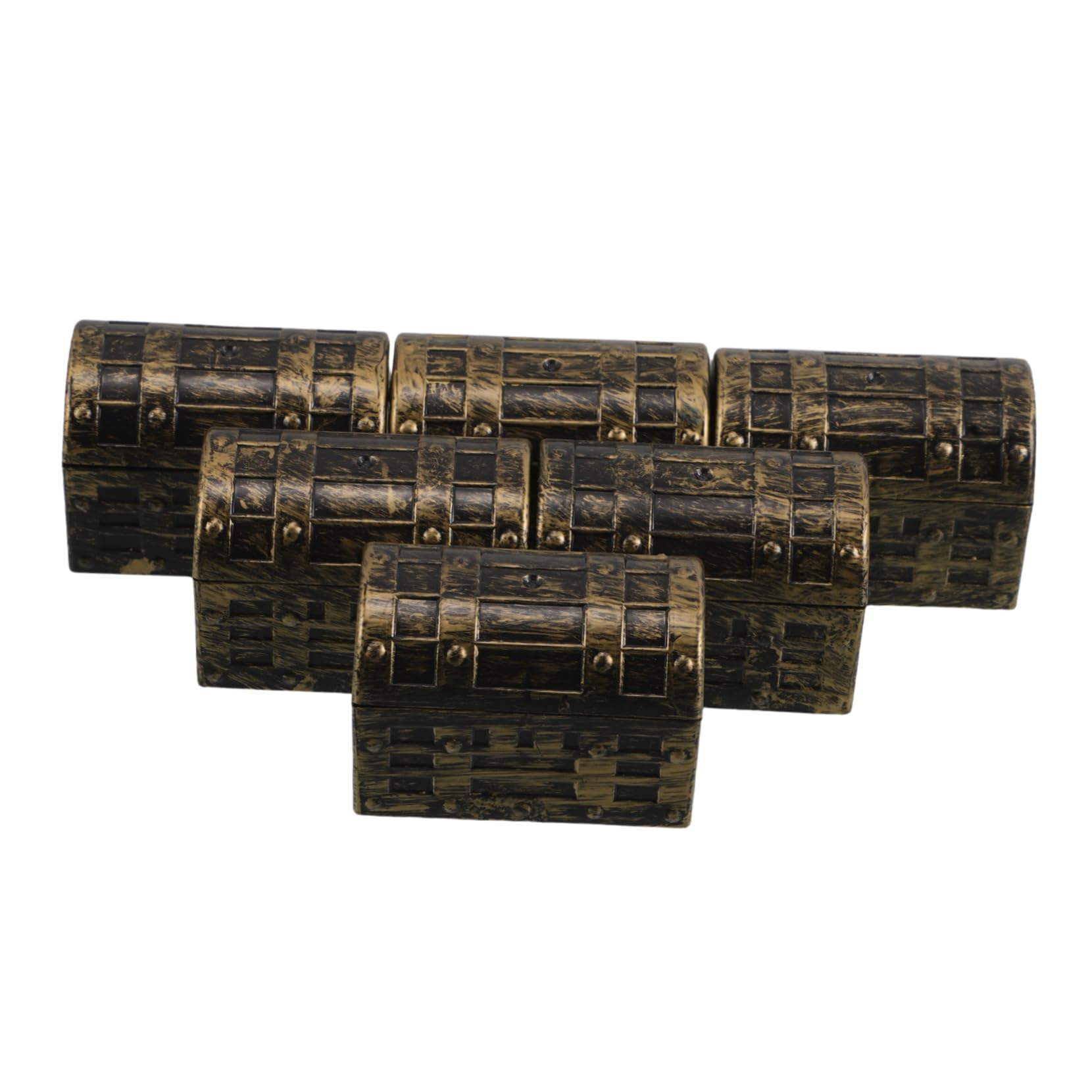 Milisten 6pcs Decorative Jewelry Storage for Keepsakes Dark Brown Accent for Home Decor and Themed Parties