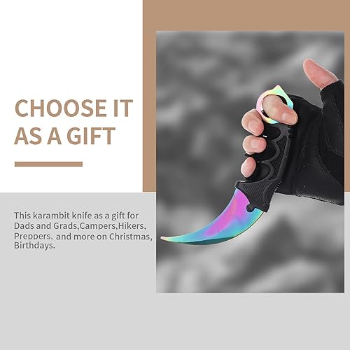 Miniatura 6 de TOPOINT - Cuchillo de entrenamiento Karambit sin vanguardia Karambit Cuchillo de entrenamiento de práctica sin herramienta de entrenamiento de