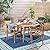 Christopher Knight Home Keth Outdoor 5 Piece Acacia Wood Dining Set, Teak Finish