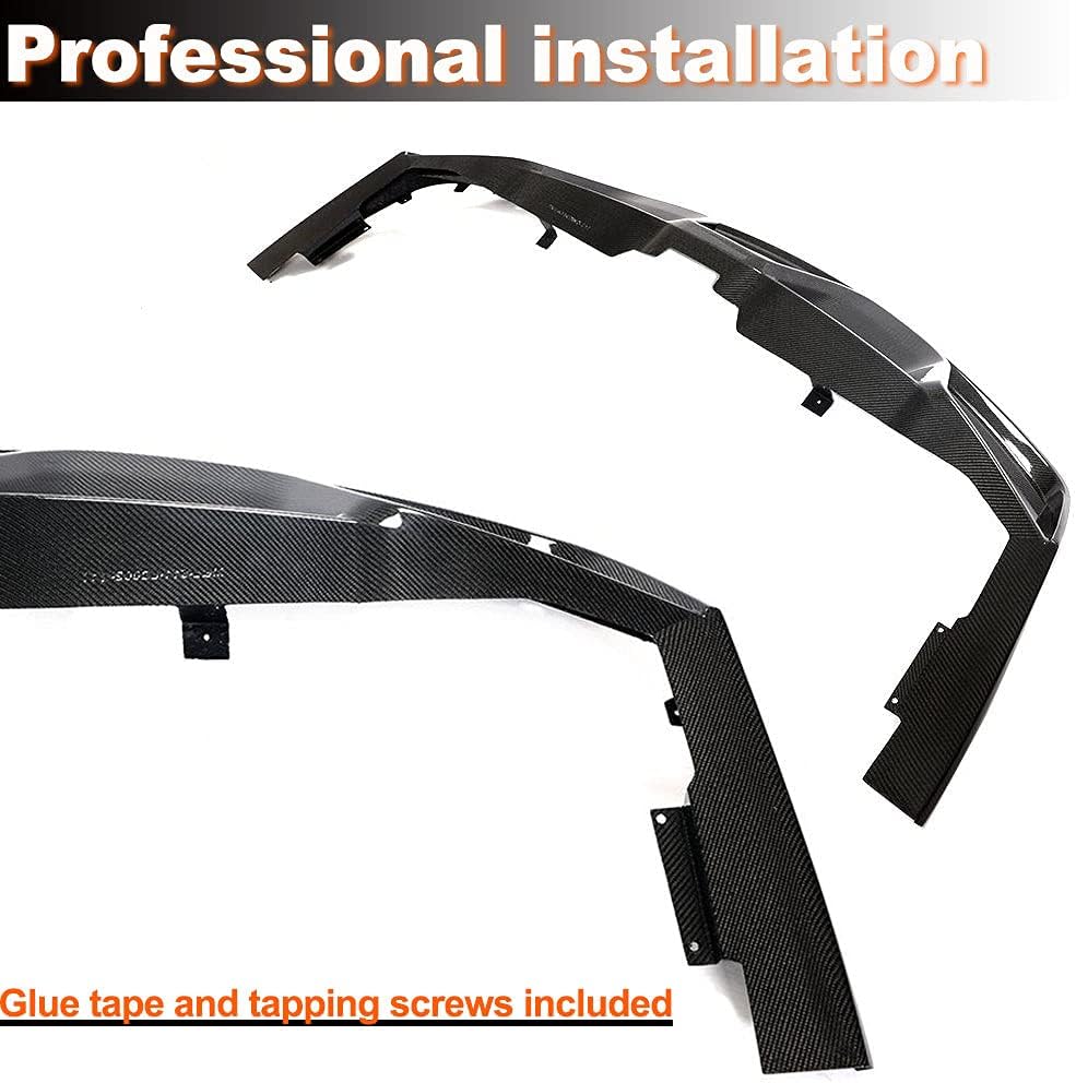 Real Carbon Fiber Rear Bumper Diffuser Fits for Ford Mustang GT Coupe 2-Door 2018-2019 Factory Outlet CF Lower Bumper Lip Spoiler Body Kit Not Shelby