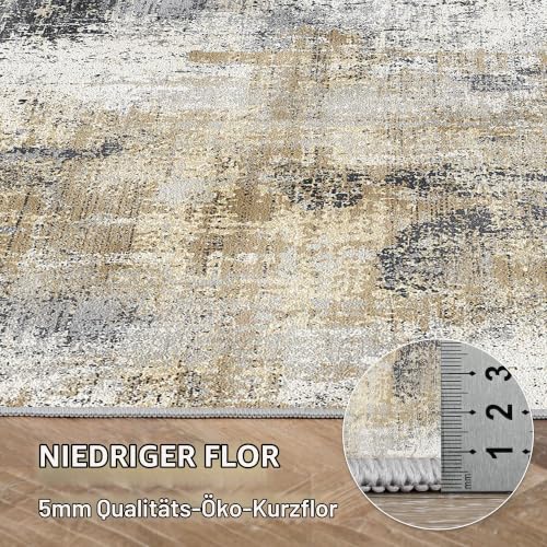 BEIMO Moderner Groß Wohnzimmer Teppich, Waschbar & rutschfest, 200x290 cm – Ansicht 4