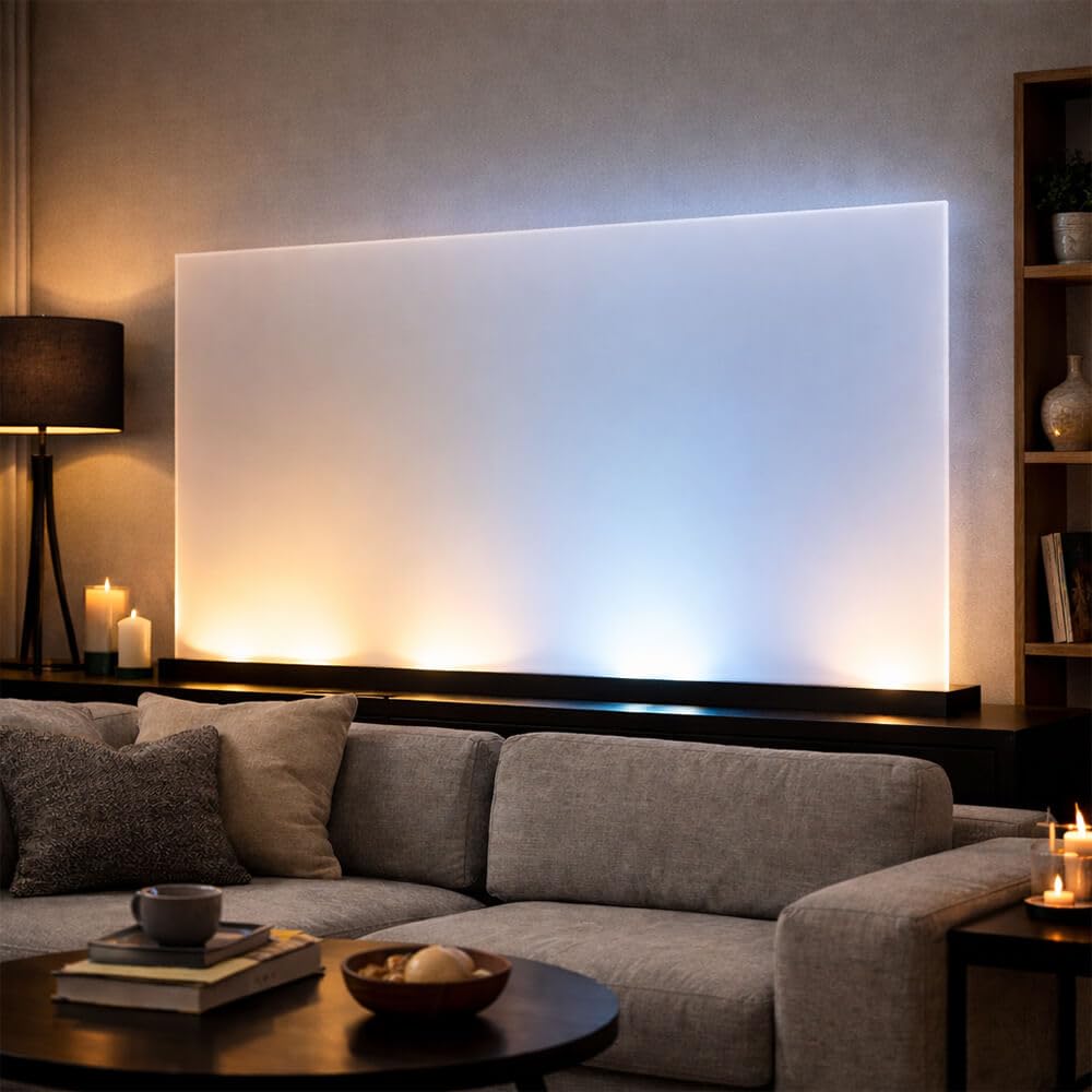 Acrylglasplatten GS satiniert - Zuschnitt nach Maß – 3 & 5 mm stark, 89% lichtdurchlässig, Milchglasoptik (5 mm - GS, Transparent satiniert, 50 x 40 cm)